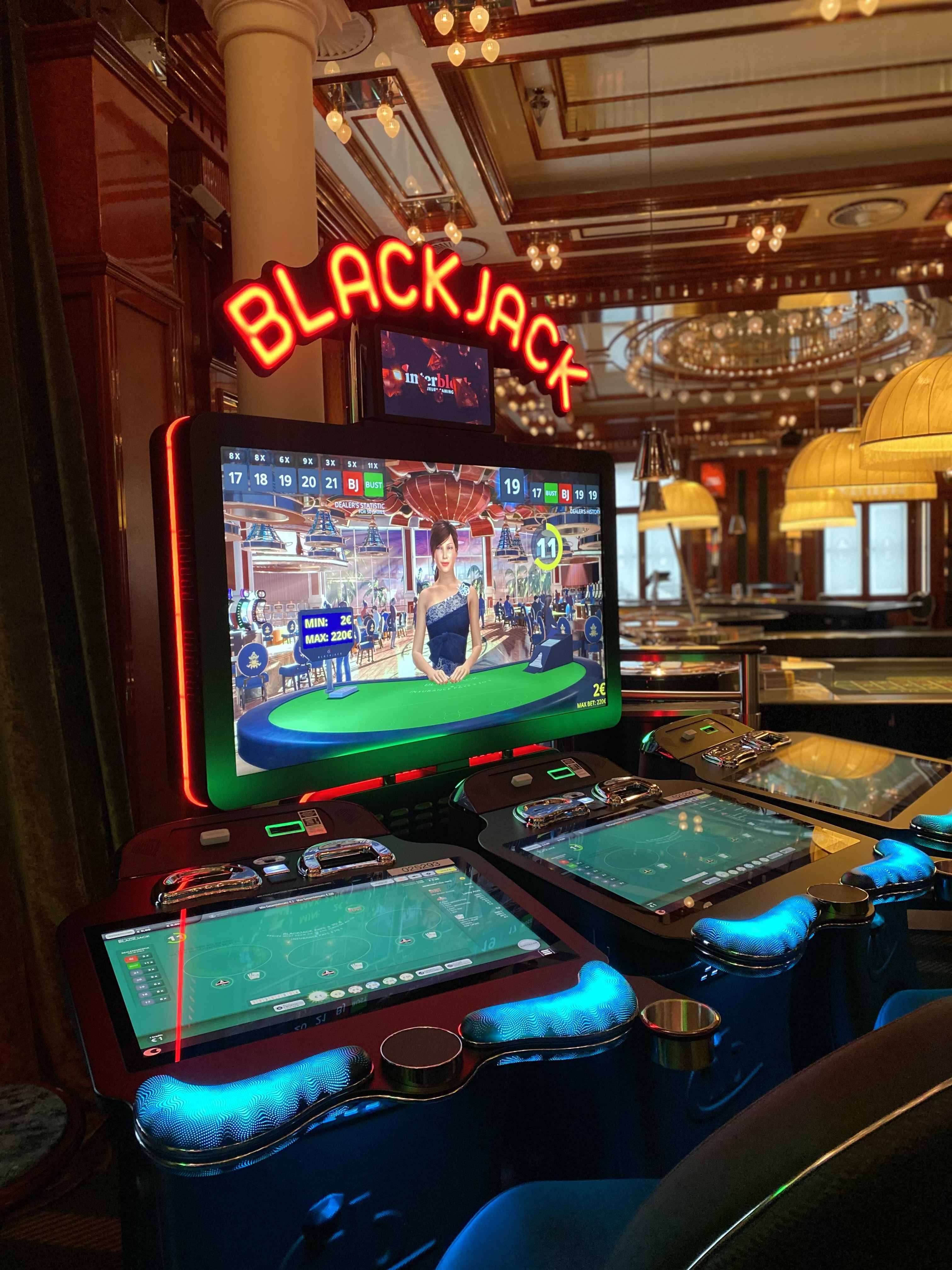 Casinos Austria Multihand Black Jack Automaten