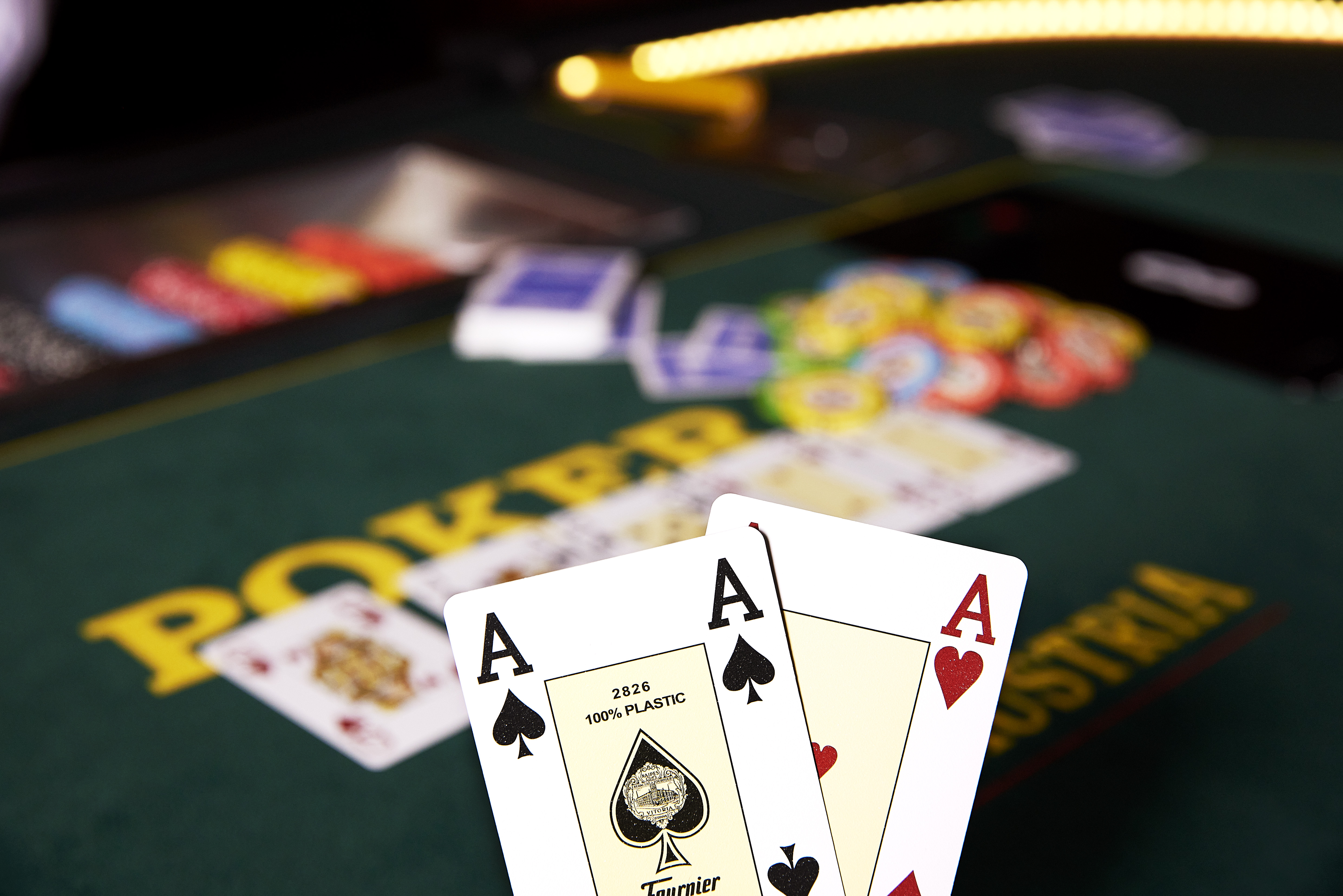 Casinos Austria Poker Karten Close-up Paar mit 2 Assen