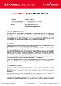 teilnahmebedingungen tresor