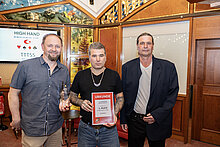 Das Gewinner-Trio vom DC Darterix aus Götzis 