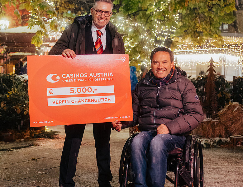 Unser Einsatz für Österreich Spendenübergabe
