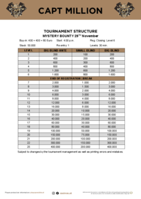 tournament structure Mystery Bounty 29.11.2025