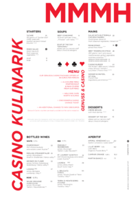 Casino Innsbruck Bistro Menu