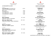 Casino Restaurant FALSTAFF Dinner und Casino Menü 