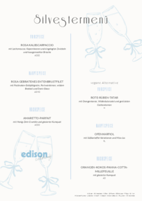 Silvestermenü Edison Catering 2025