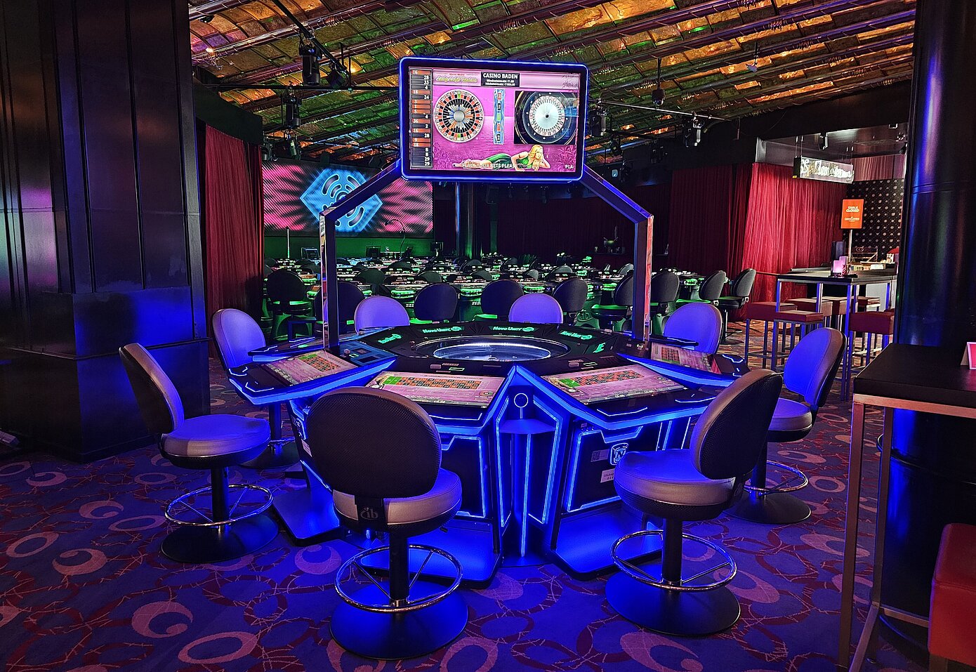 Druckluft Roulette Anlage im Casino Baden