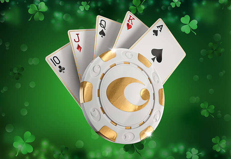 St. Patrick Day mit Poker Logo