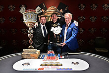 Casino Baden Poker Manager Daniel Schwarz, Main Event Sieger Stefan Eggenberger, Casinos Austria Poker Manager Thomas Lamatsch