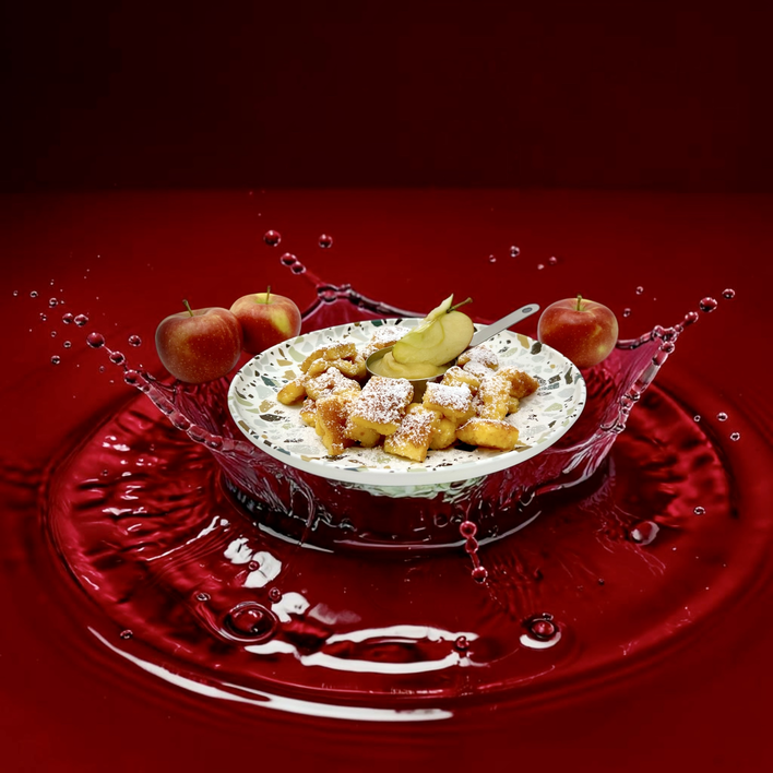 Kaiserschmarrn dekorativ angerichtet
