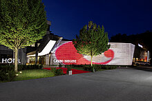 Casino Bregenz Außenansicht bei Nacht