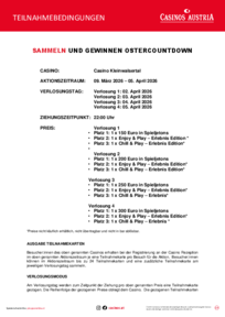 Teilnahmebedingungen Ostercountdown 