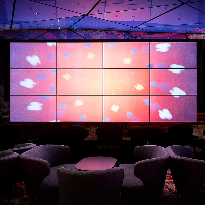 Casino Lounge Video Wall im Casino Bregenz