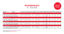Turnierplan Pokermania Innsbruck