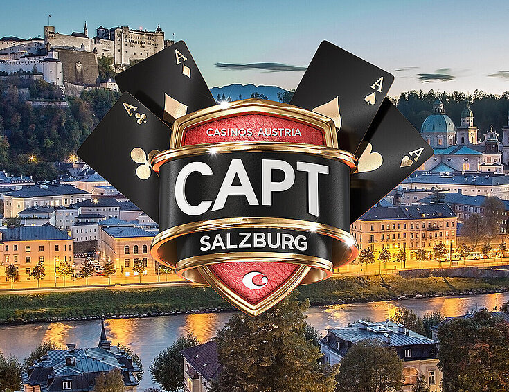 Casinos Austria AG Casinos Austria Poker Tour Logo vor der Stadt Salzburg