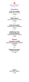 á la Carte Speisekarte