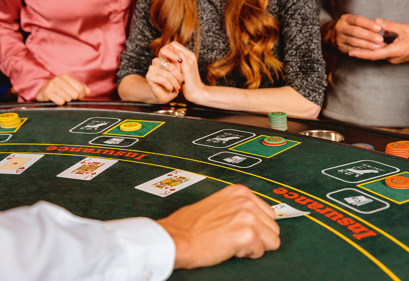 Black Jack Spieltuch mit den 123Jacks Setzfeldern