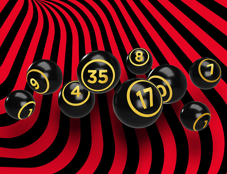 Viele verschiedene Bingo Kugeln