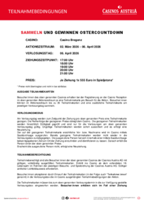 Teilnahmebedingungen Ostercountdown