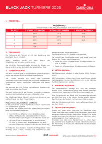 Reglement Black Jack