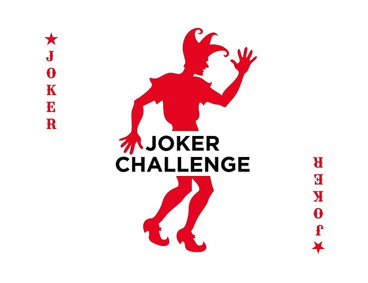 Joker Spielkarte mit tanzendem Joker