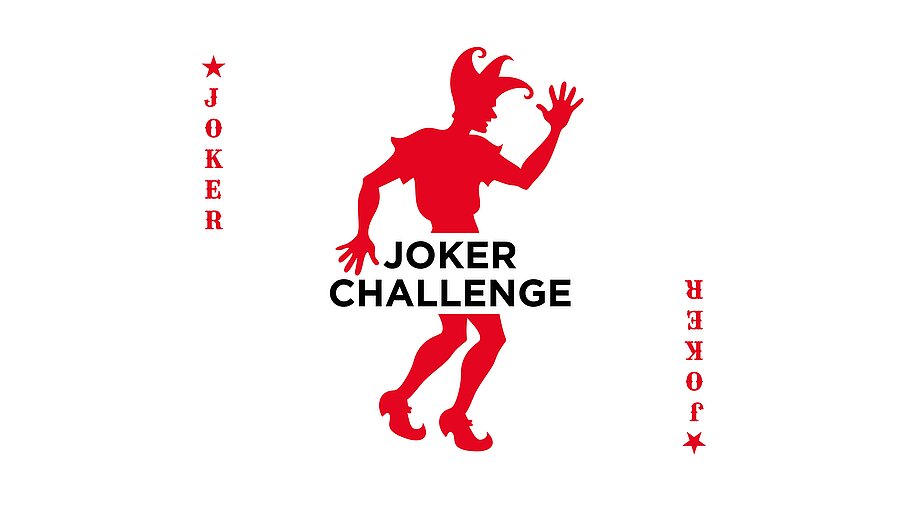 Joker Spielkarte mit tanzendem Joker