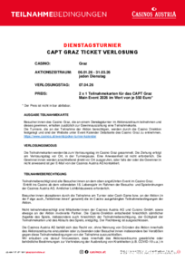 Teilnahmebedingungen Verlosung Dienstagsturniere