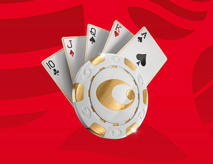 Casinos Austria Osterhintergrund vor Poker Logo