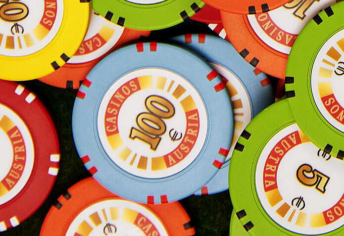Tableau voller Casino-Jetons