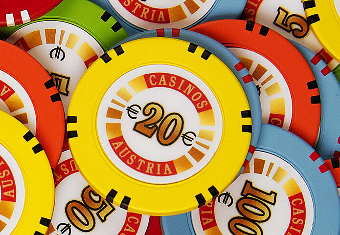 Tableau voller Casino-Jetons