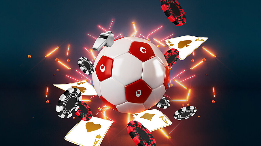 WM Promotion Fußball mit Jetons und Karten