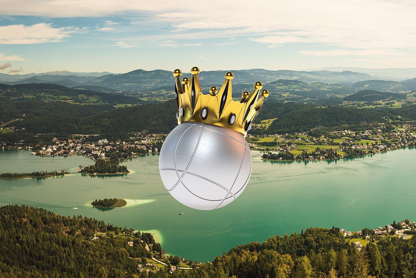 Boccia Kugel mit Krone 