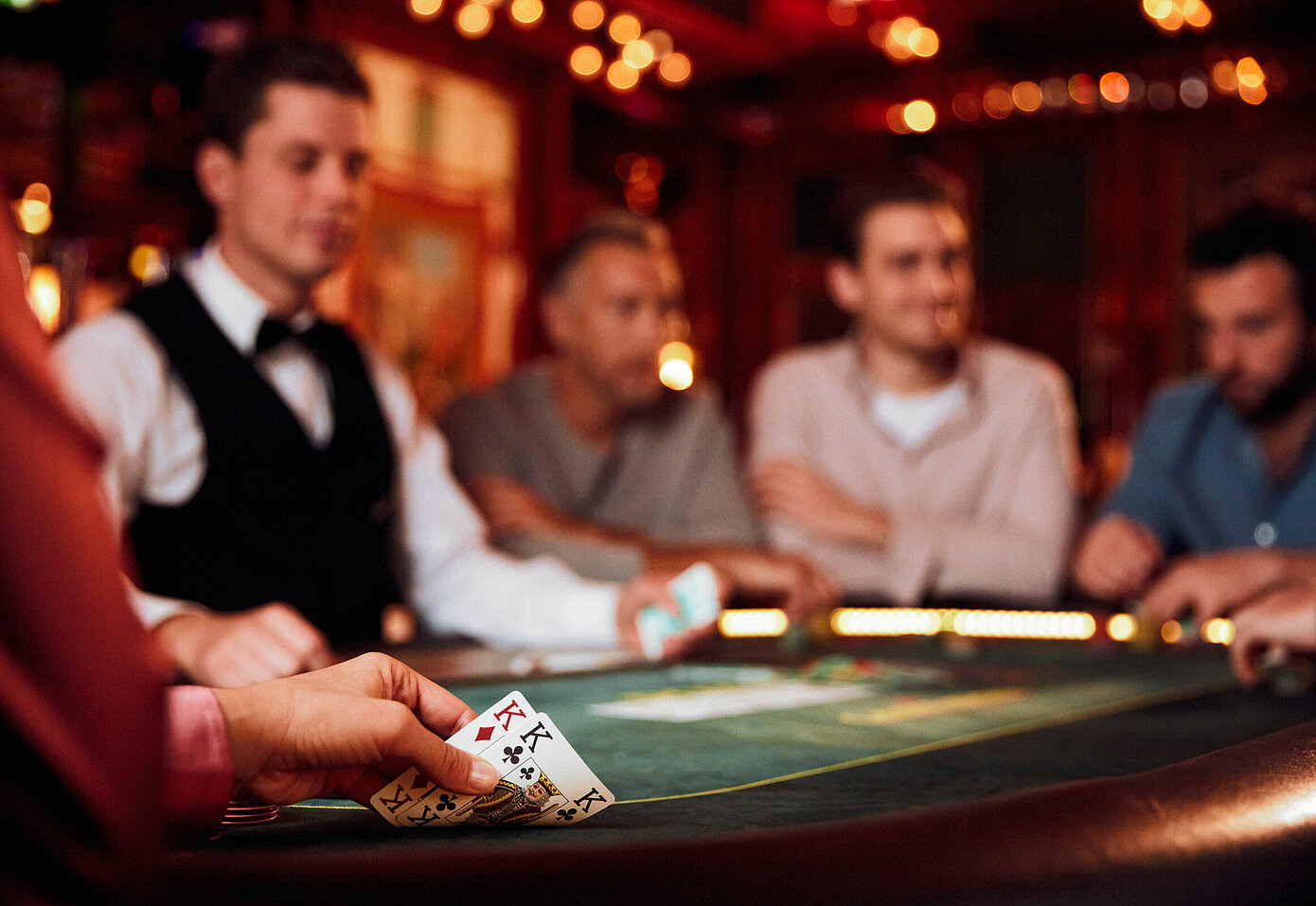 Poker Model Gruppe Turnier Paar mit 2 Königen