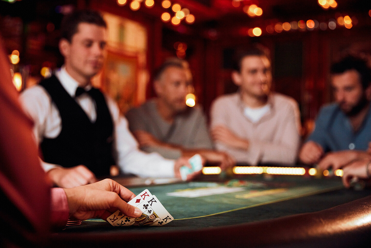 Poker Model Gruppe Turnier Paar mit 2 Königen