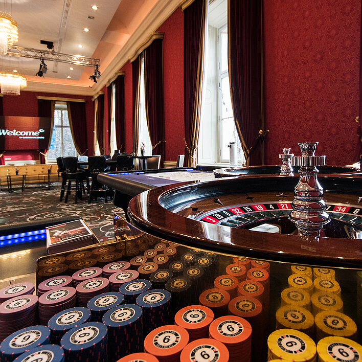 Roulettetisch in der Casinolounge Salzburg