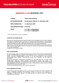 Teilnahmebedingungen MC Mystery Pot