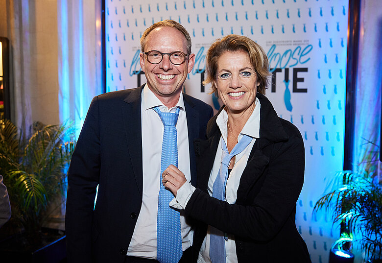 Krebshilfe Stefan Burghart Loose Tie Martina Löwe und Dieter Türmer