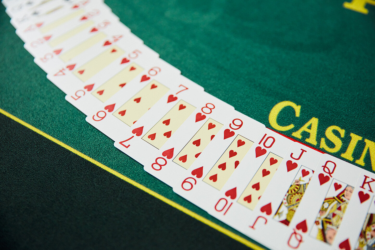 Poker Table Close-up Kartenfächer