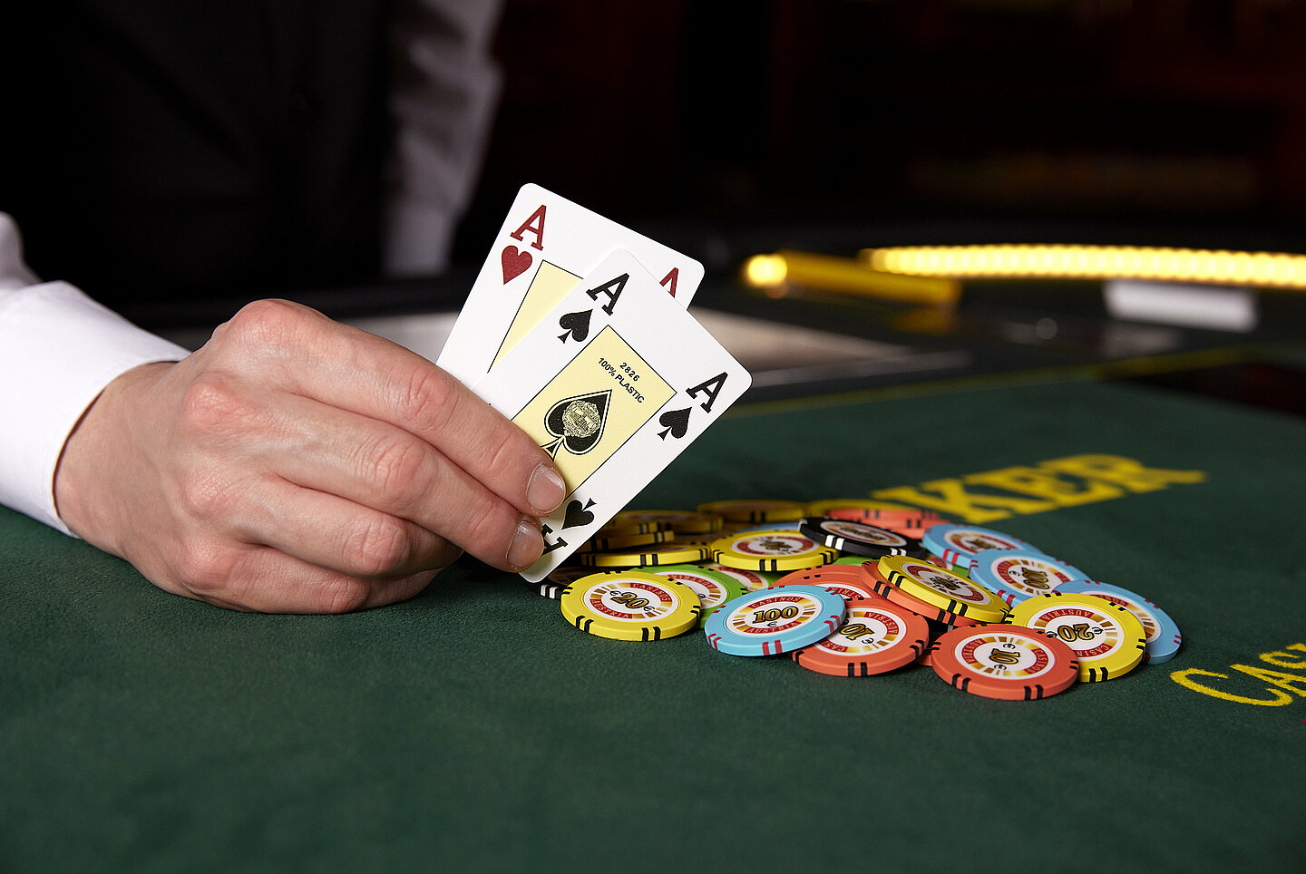 Poker Table with Chips