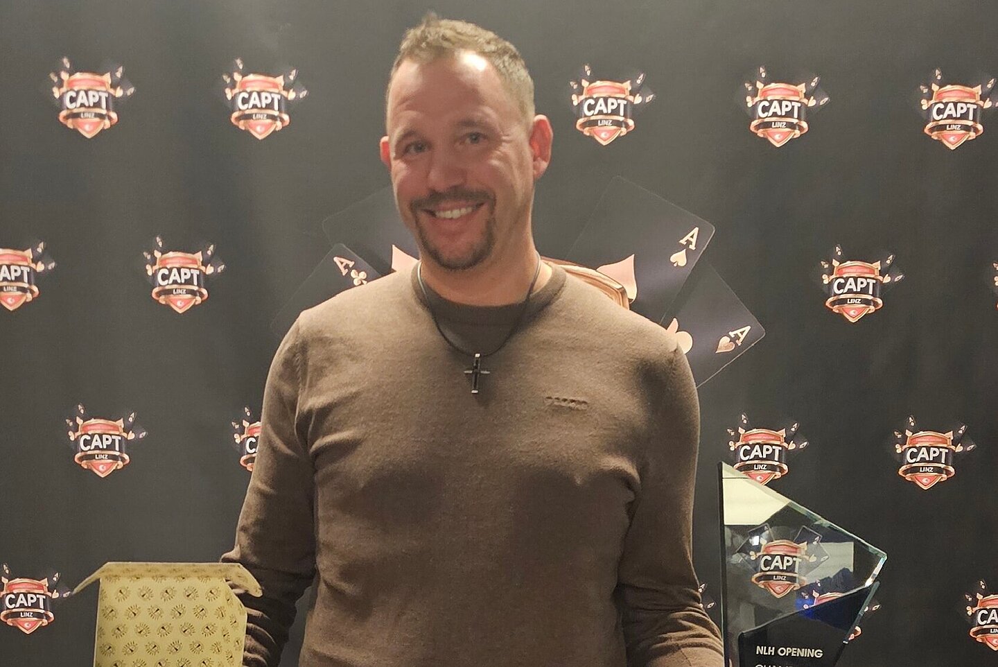 Foto vom Gewinner beim CAPT Linz Opening Event am 17. März 2026 im Casino Linz