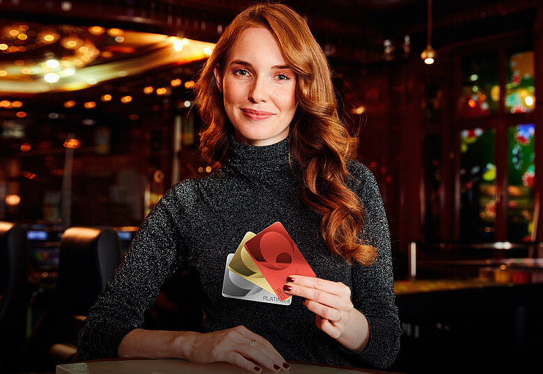 Casinos Austria Bar Model Frau Glücks Card Platinum Gold Red