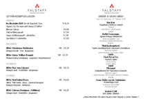 Dinner und Casino Menü 