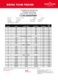 Struktur vom NLH Bring your Friend Turnier