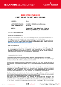  Teilnahmebedingungen Verlosung CAPT Graz Ticket