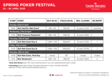 Casino Bregenz Turnierplan Spring Poker Festival 