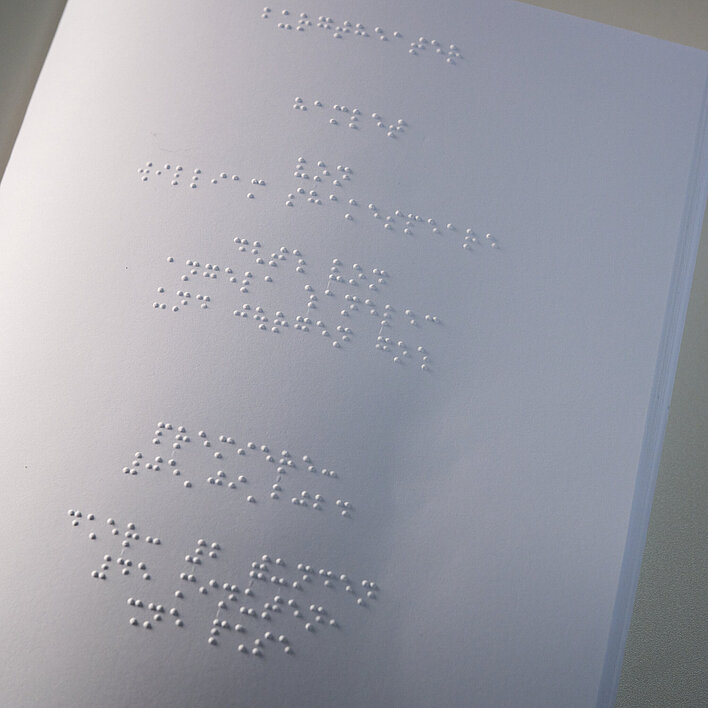 Burgtheater Werkeinführung Hamlet in Brailleschrift