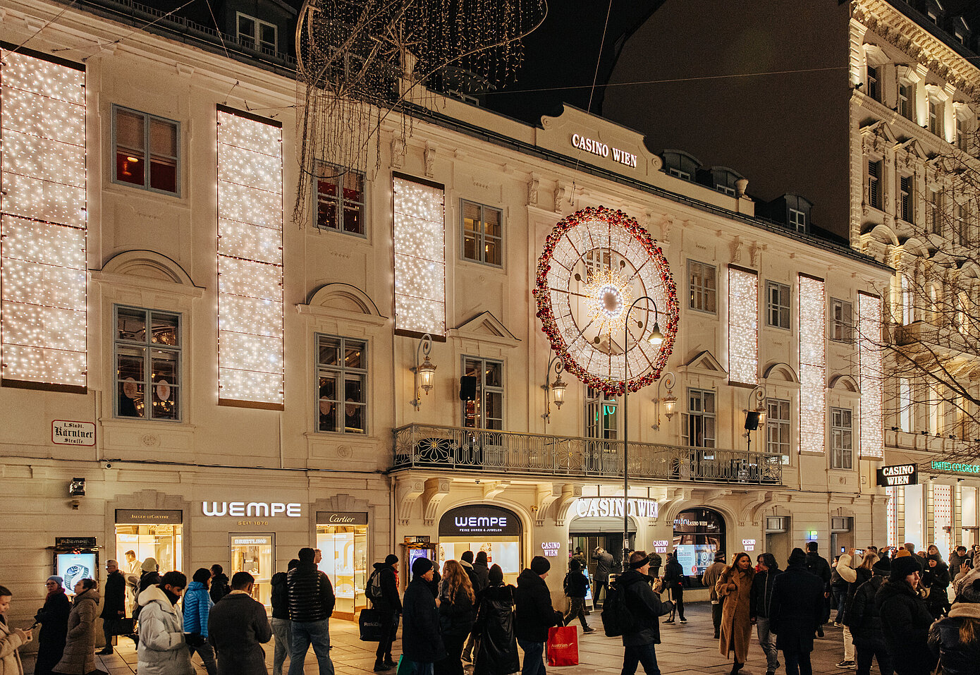 Weihnachtsbeleuchtung Casino Wien 