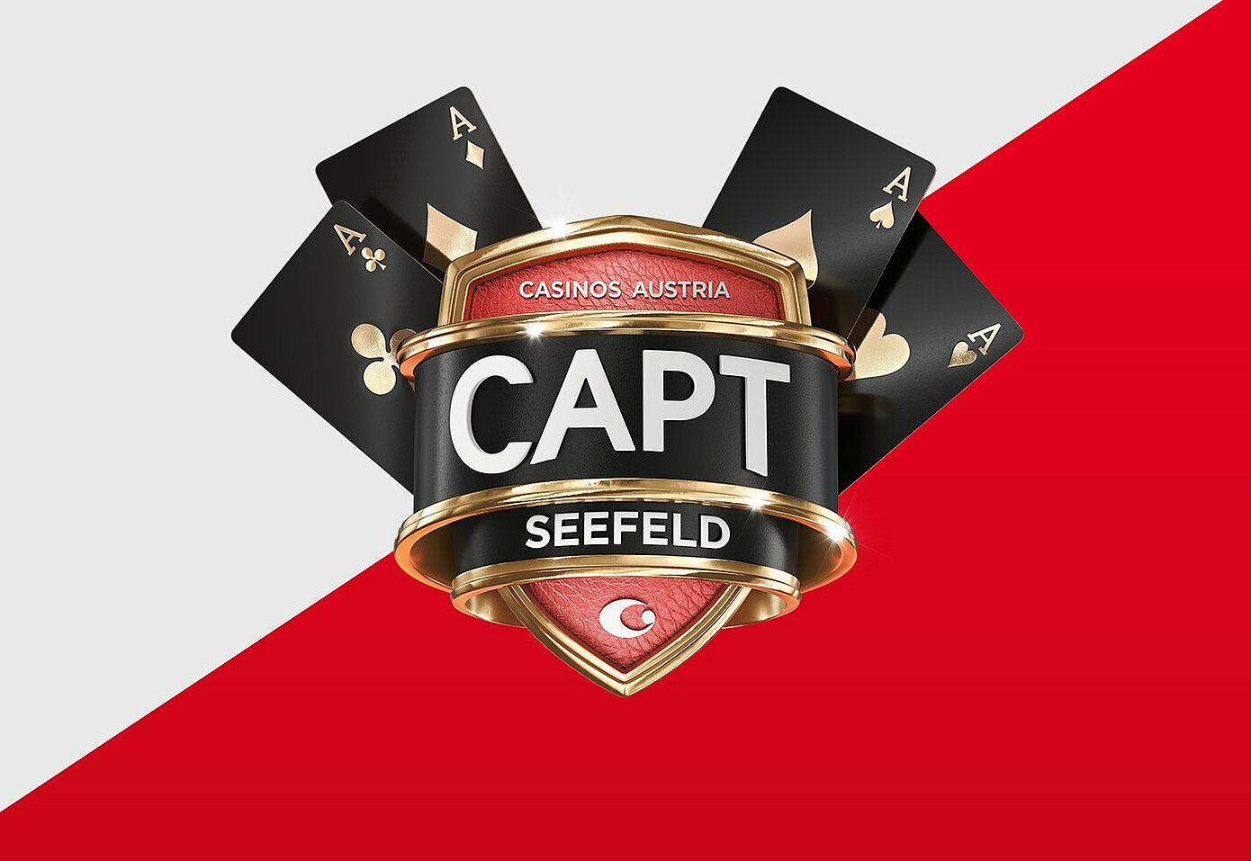 CAPT Seefeld Logo auf weiß-rotem Hintergrund
