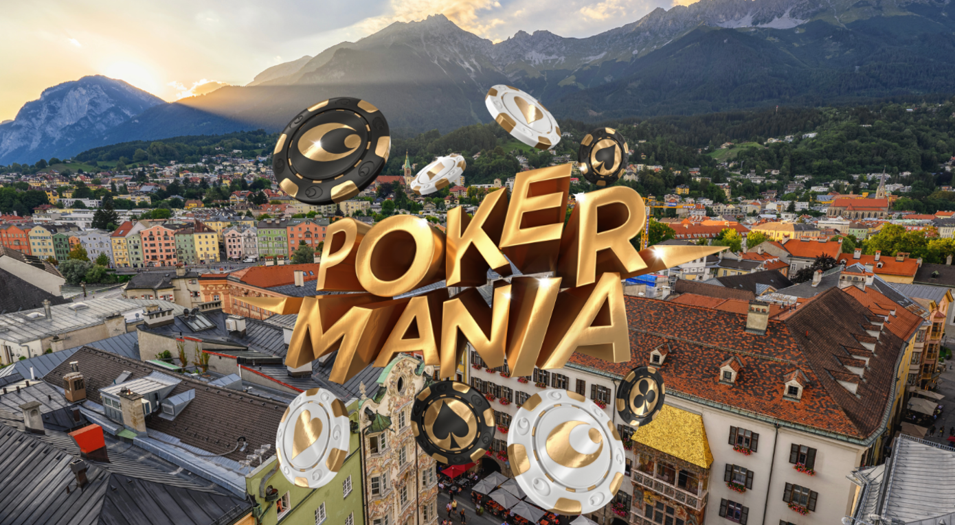 Pokermania Logo, Innsbruck, Stadt, Goldenes Dachl, Berge, Sommer
