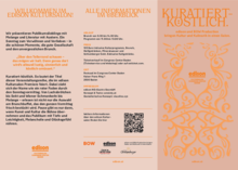 Broschüre edison Kultursalon "Kuratiert-köstlich"
