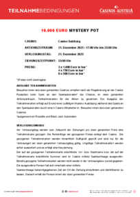 10.000 Euro Mystery Pot Verlosung